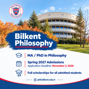 Bilkent Philosophy graduate admissions poster for Spring 2027